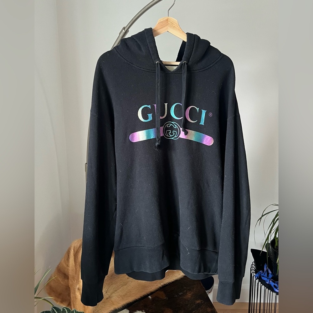 Gucci multicolor logo hoodie